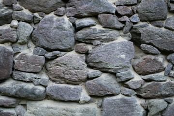 Gray stone wall texture at horizontal