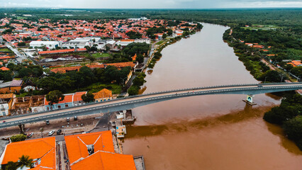Paisagem Rio Parnaíba Fluvial Piauí Porto Barcas Museu Mar Ruínas Antigo Natureza Água Cidade...