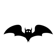 cartoon bat scary vector illustration halloween.