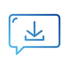 Obraz premium Vector Icons Download Message Lineal Gradient Style. Pixel Perfect and Editable Stroke.