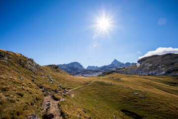 Fototapeta premium Summer landscape in the mountains of Navarra, Pyrenees, Spain
