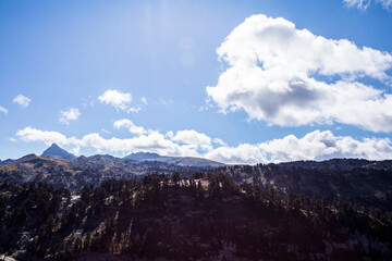 Fototapeta premium Summer landscape in the mountains of Navarra, Pyrenees, Spain
