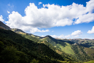 Obraz premium Summer landscape in the mountains of Navarra, Pyrenees, Spain