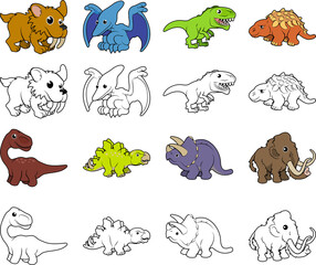 Cartoon Dinosaur Illustrations © Christos Georghiou