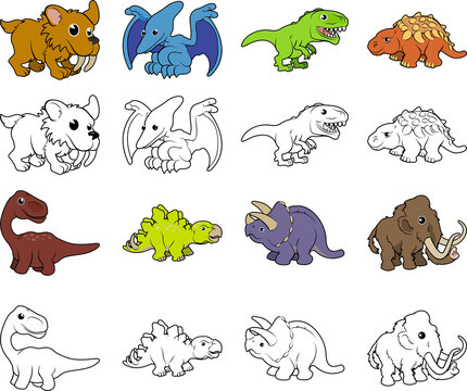 Cartoon Dinosaur Illustrations
