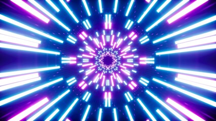 Glowing Purple and Blue Light Beam Geometry Art Background