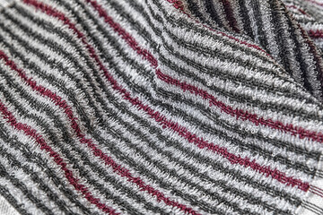 abstract background of striped terry towel texture close up
