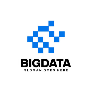 Server logo design template. Big data logo concept. Data Center symbol. Server icon