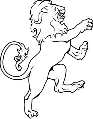 Heraldic coat of arms lion