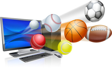 Sports computer app concept
