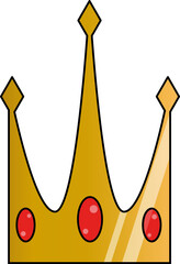 crown vector design illustration isolated on transparent background 