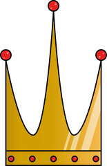 crown vector design illustration isolated on transparent background 
