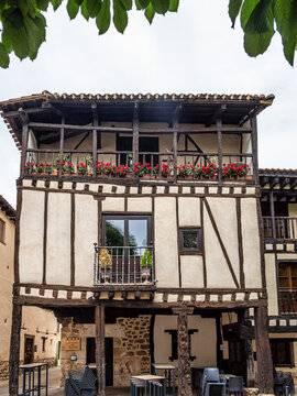 The old town of the medieval village of Covarrubias, Burgos, Castilla y Leon, Spain.