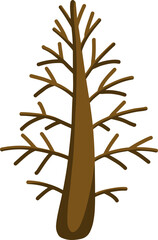 Cute christmas cartoon tree. Holiday celebration concept. Isolated cartoon vector illustration. Festive christmas object. Holiday decor. 