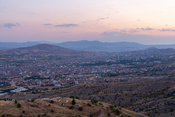 view of Elazig city from a high place