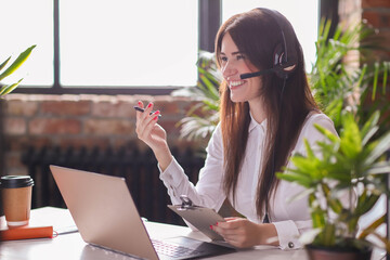 Service with a Smile: Customer Service Representative Assisting a Customer