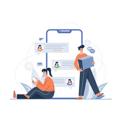 Team working on app testing illustration concept