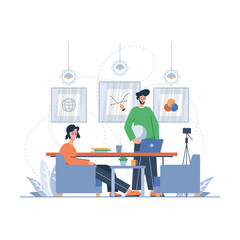 Design team working in Creative Agency illustration concept