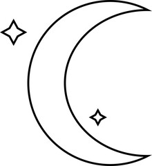Fototapeta premium moon design illustration isolated on transparent background 