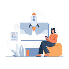 Business Startup illustration concept