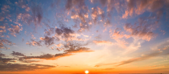 Fototapeta Sky and clouds sunset background obraz