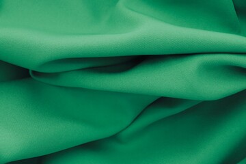 green silk fabric