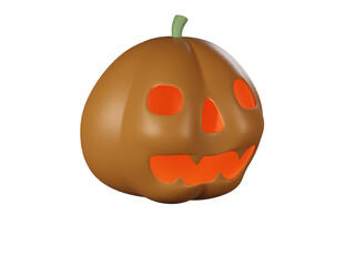 Halloween pumpkin lantern. 3D rendering