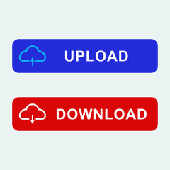 Download and upload button icon. Vector illustration. EPS 10.