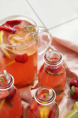 Berry Bliss: Freshly Squeezed Lemonade with a Strawberry Twist, the Ultimate Summer Thirst-Quencher