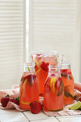 Berry Bliss: Freshly Squeezed Lemonade with a Strawberry Twist, the Ultimate Summer Thirst-Quencher