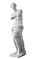 Venus de Milo ancient Greek sculpture isolated