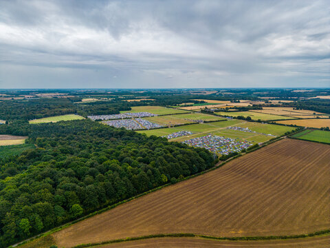 Aerial View Over Leeds Festival In Bramham Park