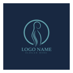 Spine diagnostics symbol logo template vector illustration design