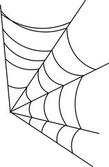 Spider web vector design illustration isolated on transparent background 