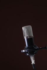 Studio condenser microphone in studio