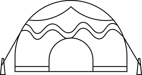 tent design illustration isolated on transparent background 
