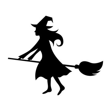 Wicked halloween witch silhouette
