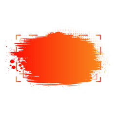 Orange Gradient brush paint strokes. orange brushes ink element for frame design.