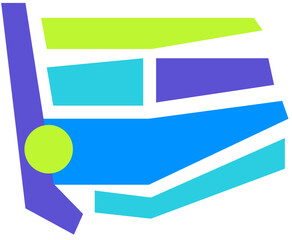 Pop art geometric shape for decoration poster. colourful and unique abstract pattern