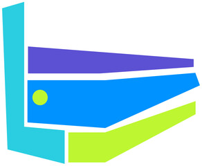 Pop art geometric shape for decoration poster. colourful and unique abstract pattern