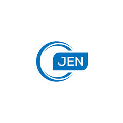 JEN letter design for logo and icon.JEN typography for technology, business and real estate brand.JEN monogram logo. - obrazy, fototapety, plakaty