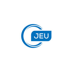 JEU letter design for logo and icon.JEU typography for technology, business and real estate brand.JEU monogram logo.