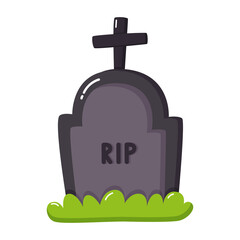 Grave icon black simple style
