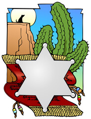 Southwest themed bookplate
