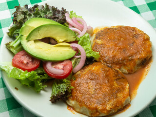 grilled meat with vegetables