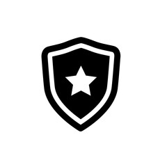 star shield icon design vector illustration high quality black style