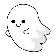 Obraz premium Halloween Cute ghosts icon