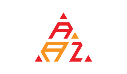 AAZ triangle,  letter logo design, 
AAZ triangle logo design monogram,
AAZ triangle vector logo, 
AAZ with triangle shape, 
AAZ template with matching color,
AAZ triangular logo Simple, Elegant, 