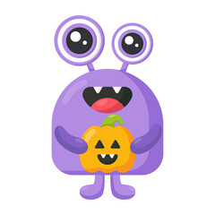 Cartoon monster cute happy monsters halloween