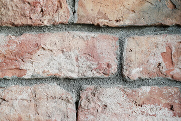 Closeup brick wall vintage background 